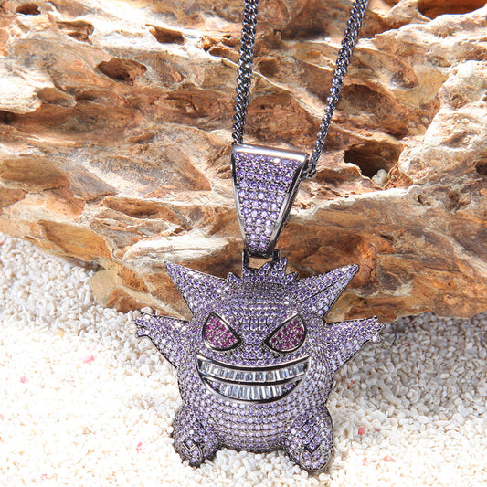 Pokemen Gengar ゲンガー CZ Gem Pendant