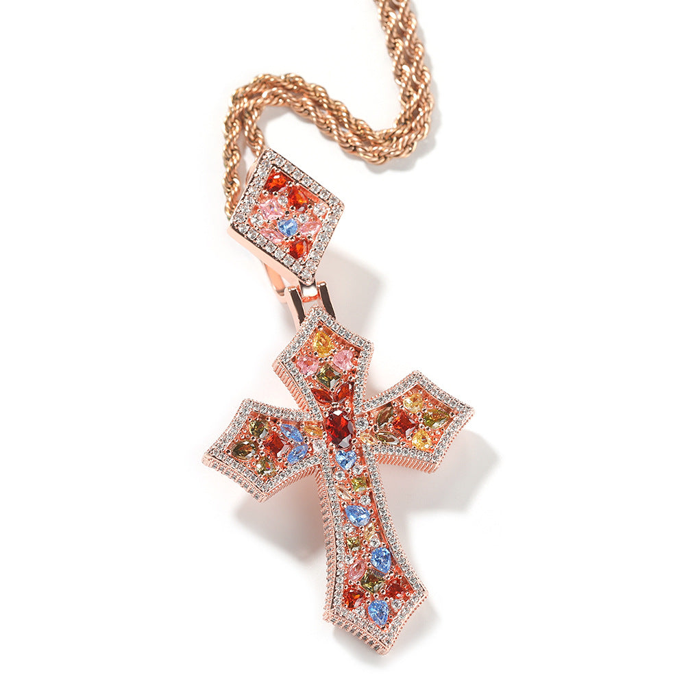 Opal Aquare Gem Cross
