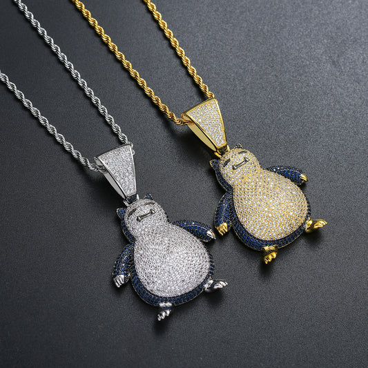 Pokemon Snorlax カビゴン CZ Gem Pendant