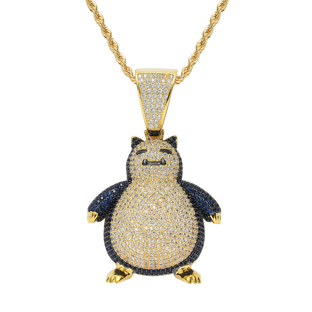 Pokemon Snorlax カビゴン CZ Gem Pendant