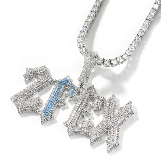 Iced Blue Letter Customization