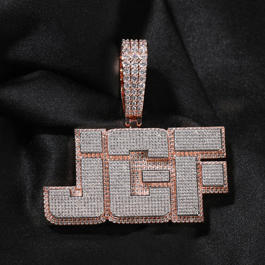 Double Color Letter Fractured Typeface