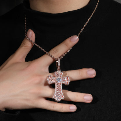 Opal Gem Cross Pendant
