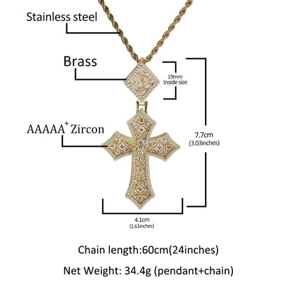 Opal Aquare Gem Cross