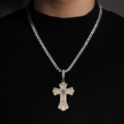 Opal Gem Cross Pendant