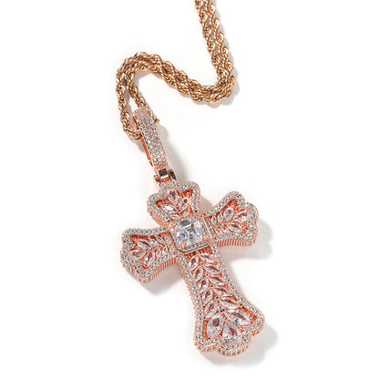 Opal Gem Cross Pendant