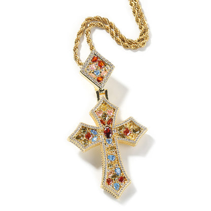Opal Aquare Gem Cross