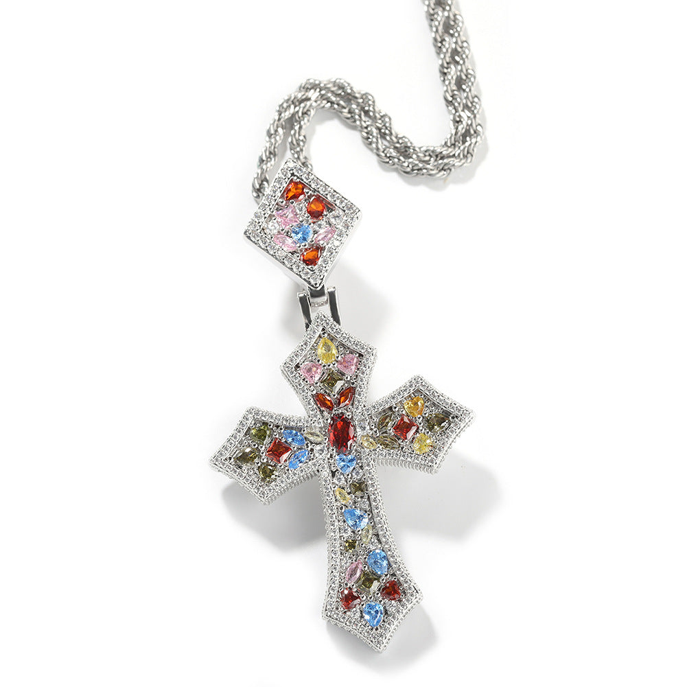 Opal Aquare Gem Cross