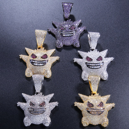 Pokemen Gengar ゲンガー CZ Gem Pendant