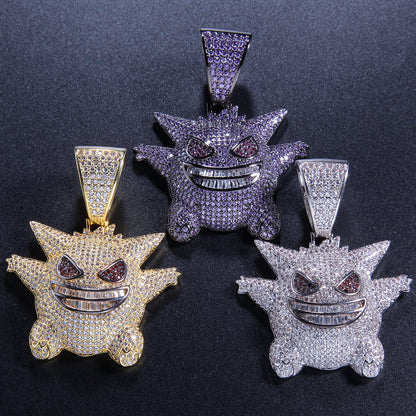 Pokemen Gengar ゲンガー CZ Gem Pendant