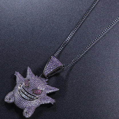 Pokemen Gengar ゲンガー CZ Gem Pendant
