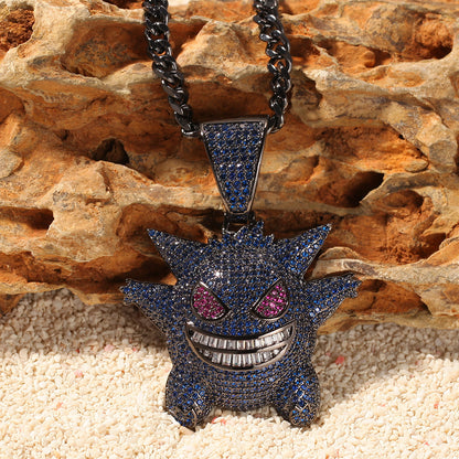 Pokemen Gengar ゲンガー CZ Gem Pendant