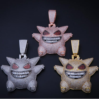 Pokemen Gengar ゲンガー CZ Gem Pendant
