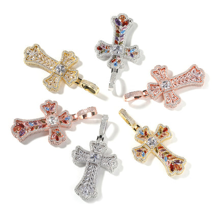 Opal Gem Cross Pendant