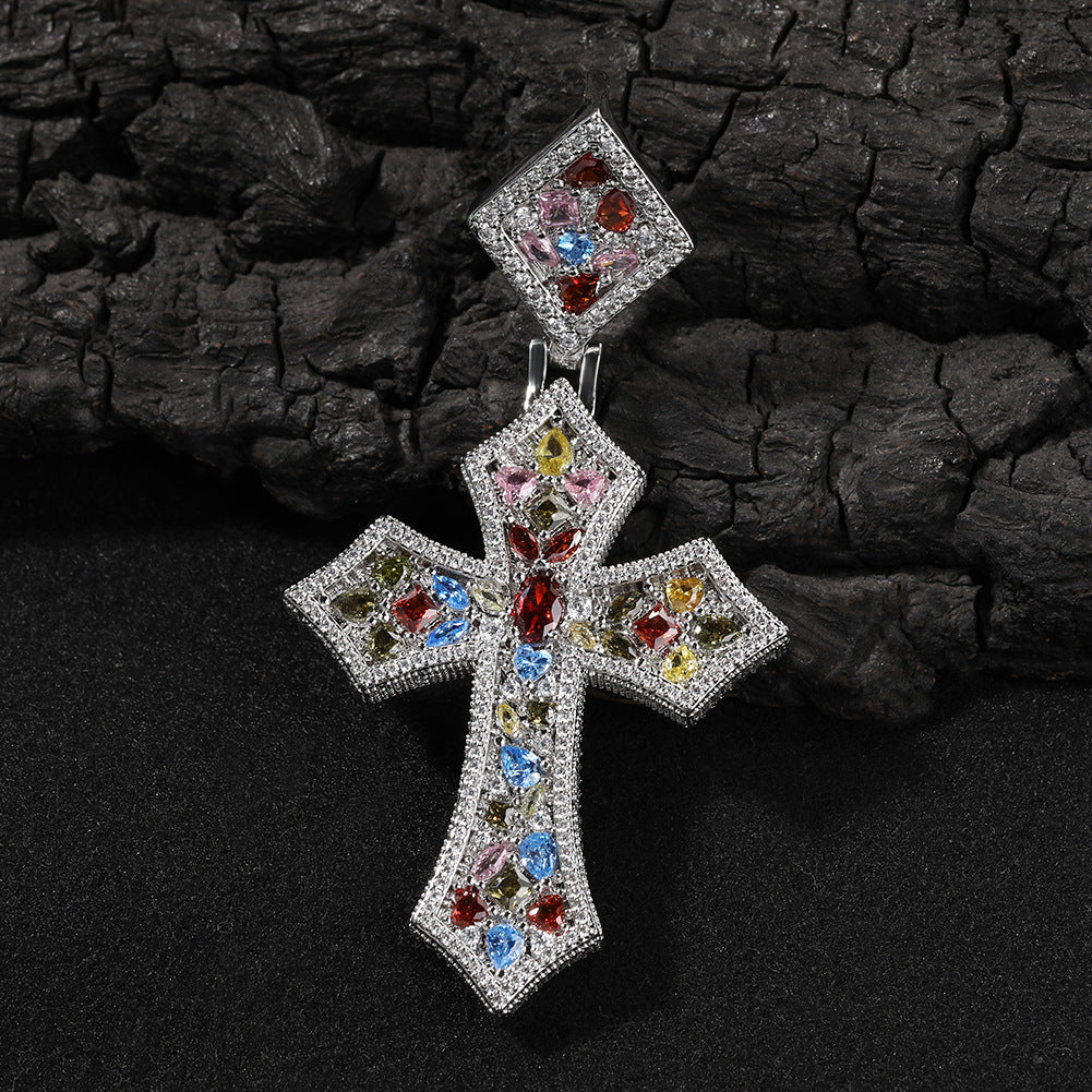 Opal Aquare Gem Cross