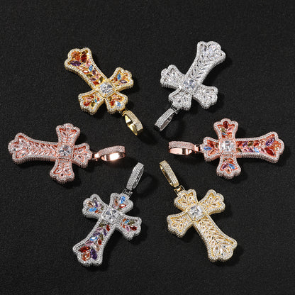 Opal Gem Cross Pendant