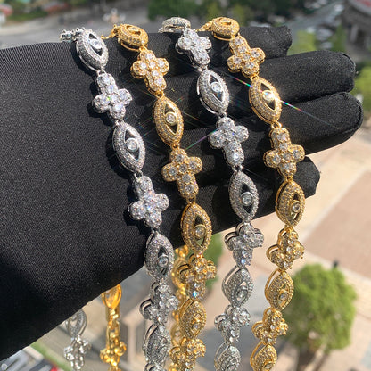 Eye&Cross Gem Necklace Set