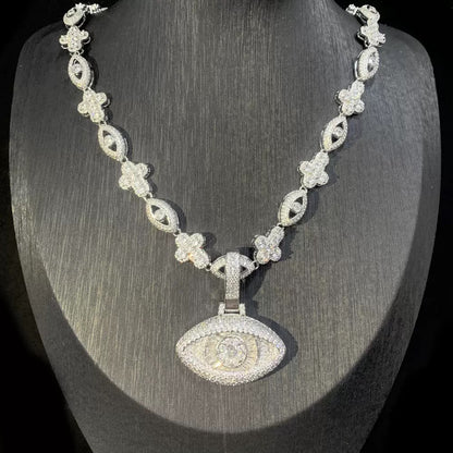 Eye&Cross Gem Necklace Set