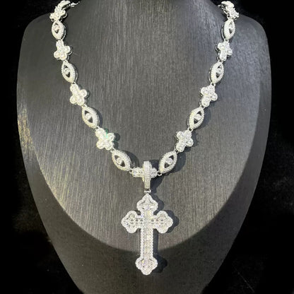 Eye&Cross Gem Necklace Set
