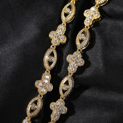 Eye&Cross Gem Necklace Set