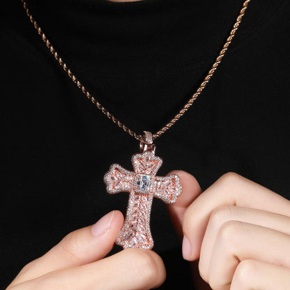 Opal Gem Cross Pendant