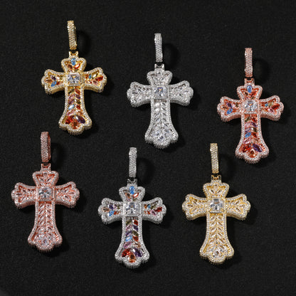 Opal Gem Cross Pendant