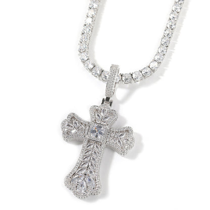 Opal Gem Cross Pendant