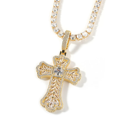 Opal Gem Cross Pendant