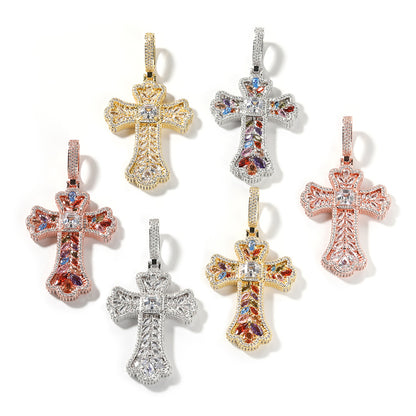 Opal Gem Cross Pendant