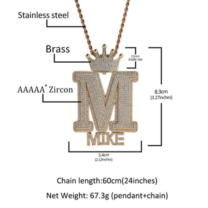 One Crown Capital Letter with Name