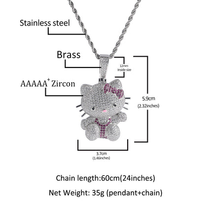 Hello Kitty CZ Gem Pendant