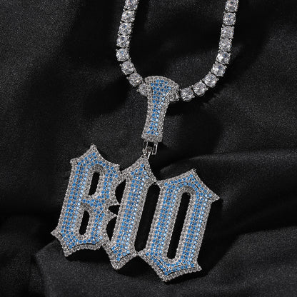 Iced Blue Letter Customization