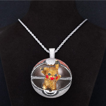 Pokemon Pikachu ピカチュウ CZ Gem Pendant