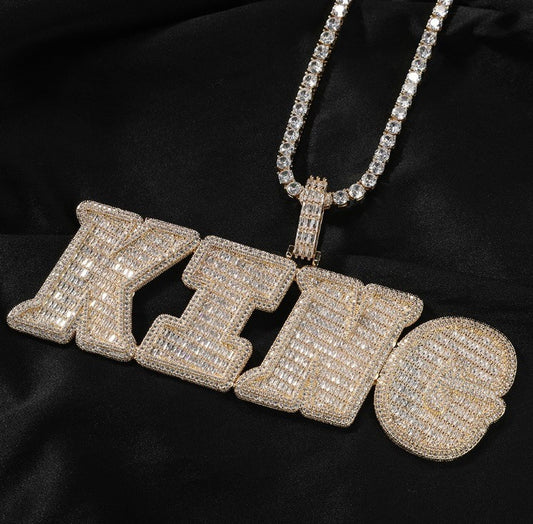 Italicized Large Letter Pendant Format