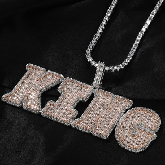 Italicized Large Letter Pendant Format