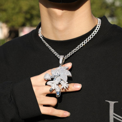 Sonic the Hedgehog CZ Gem Pendant