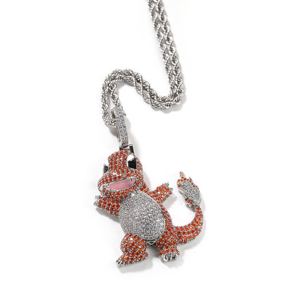 Pokemon Charmander ヒトカゲ CZ Gem Pendant