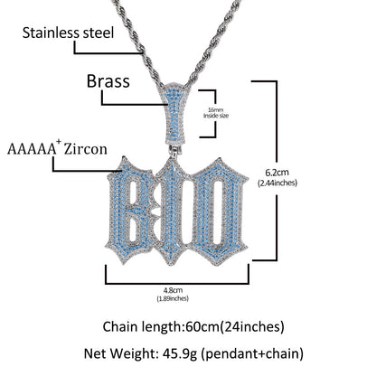 Iced Blue Letter Customization