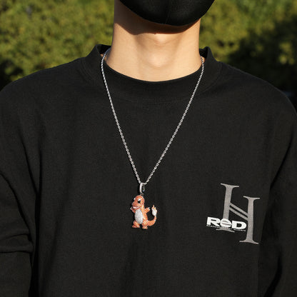 Pokemon Charmander ヒトカゲ CZ Gem Pendant