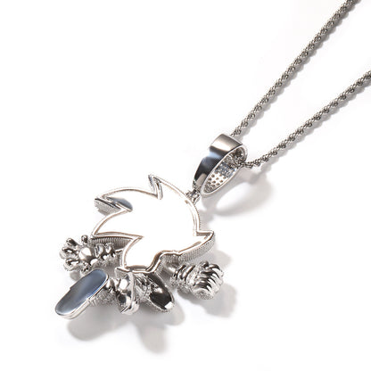 Sonic the Hedgehog CZ Gem Pendant