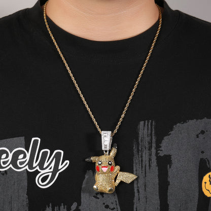 Pokemon Pikachu ピカチュウ CZ Gem Pendant