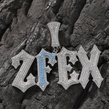 Iced Blue Letter Customization