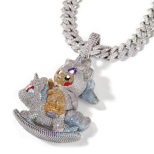 Pokemon Pikachu ピカチュウ CZ Gem Pendant