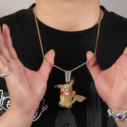 Pokemon Pikachu ピカチュウ CZ Gem Pendant