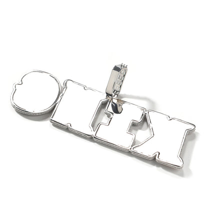 Italicized Large Letter Pendant Format