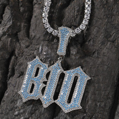 Iced Blue Letter Customization