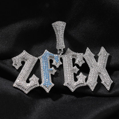 Iced Blue Letter Customization