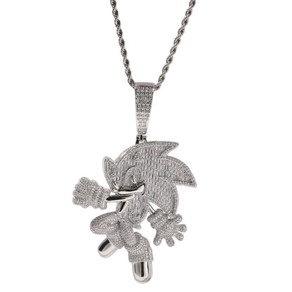 Sonic the Hedgehog CZ Gem Pendant