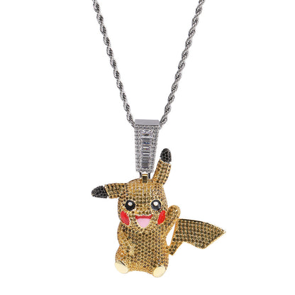 Pokemon Pikachu ピカチュウ CZ Gem Pendant