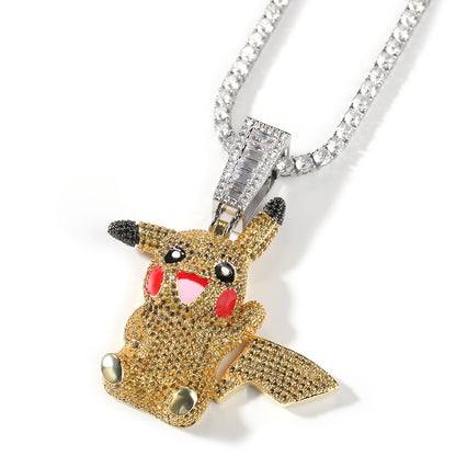 Pokemon Pikachu ピカチュウ CZ Gem Pendant